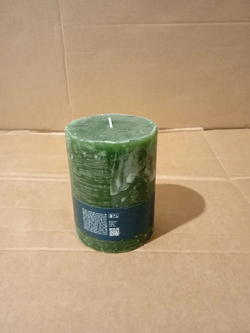 Spaas Rustic Pillar Candle Dark Green 100x130mm 95 Hour Burn Home Decor New