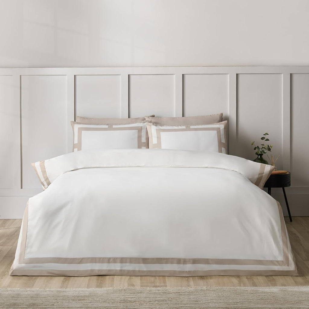 Catherine Lansfield So Soft Mono Panel Super King Duvet Cover 220x260cm New