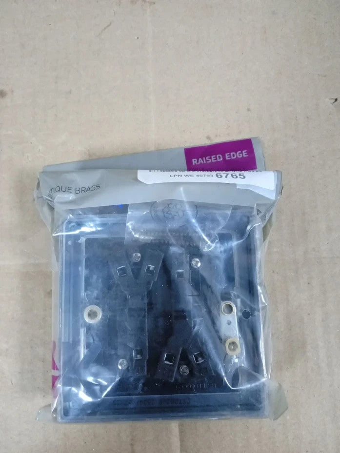 10AX 2 Gang 2 Way Toggle Light Switch Square Edge Antique Brass Alloy Steel