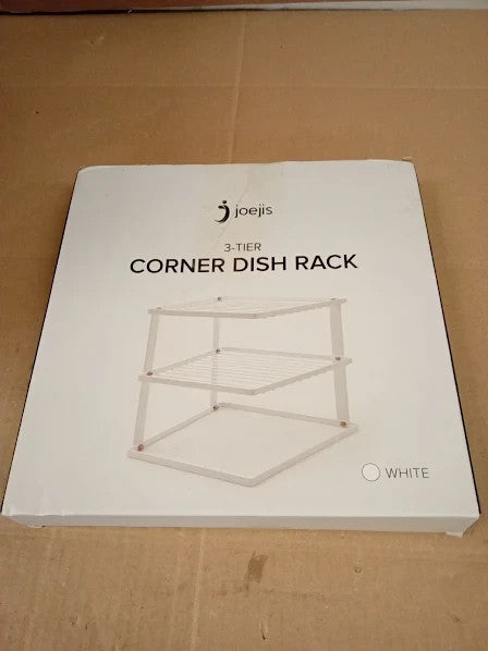 Joejis Kitchen 3 Tier No Wobble Plate Rack Cupboard Storage 19x25x24cm New