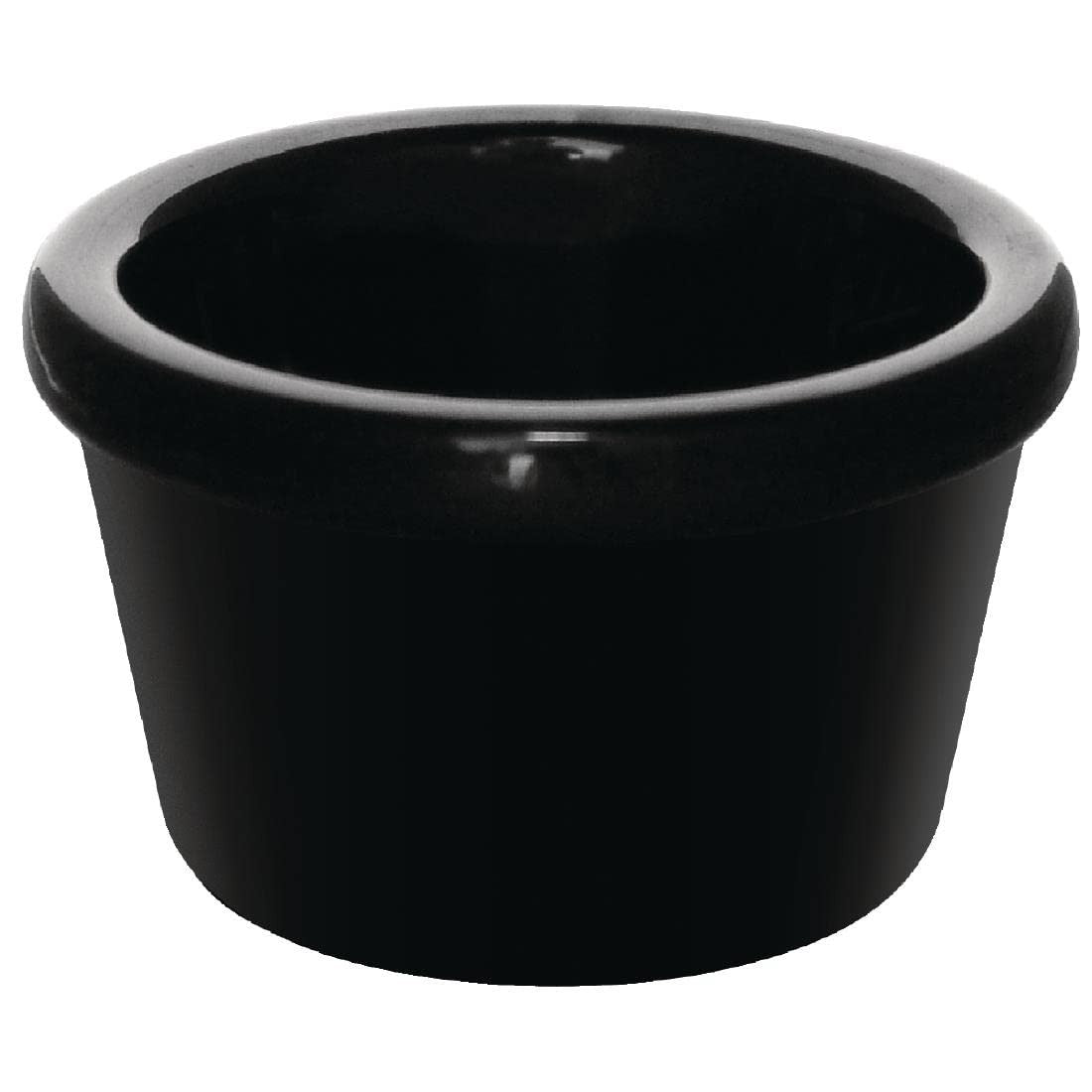 Olympia Kristallon Melamine Plain Ramekins 63mm 12 Pieces Black 20°C-120°C New