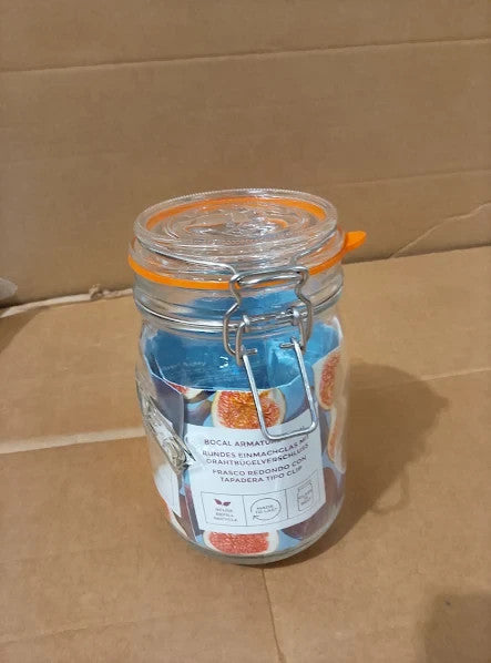 Kilner Clip Top Jar 1L 1000ml Airtight Glass Storage Jar Preserving 8x7in New