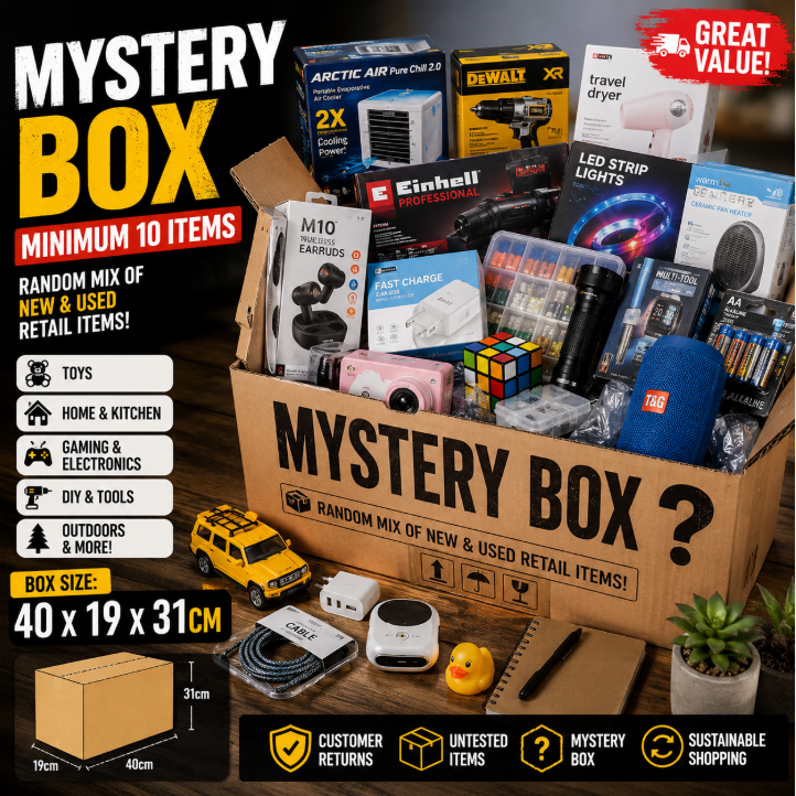 Amazon Retail Returns Toys Home Kitchen Gaming Outdoors DIY Medium Mystery Box