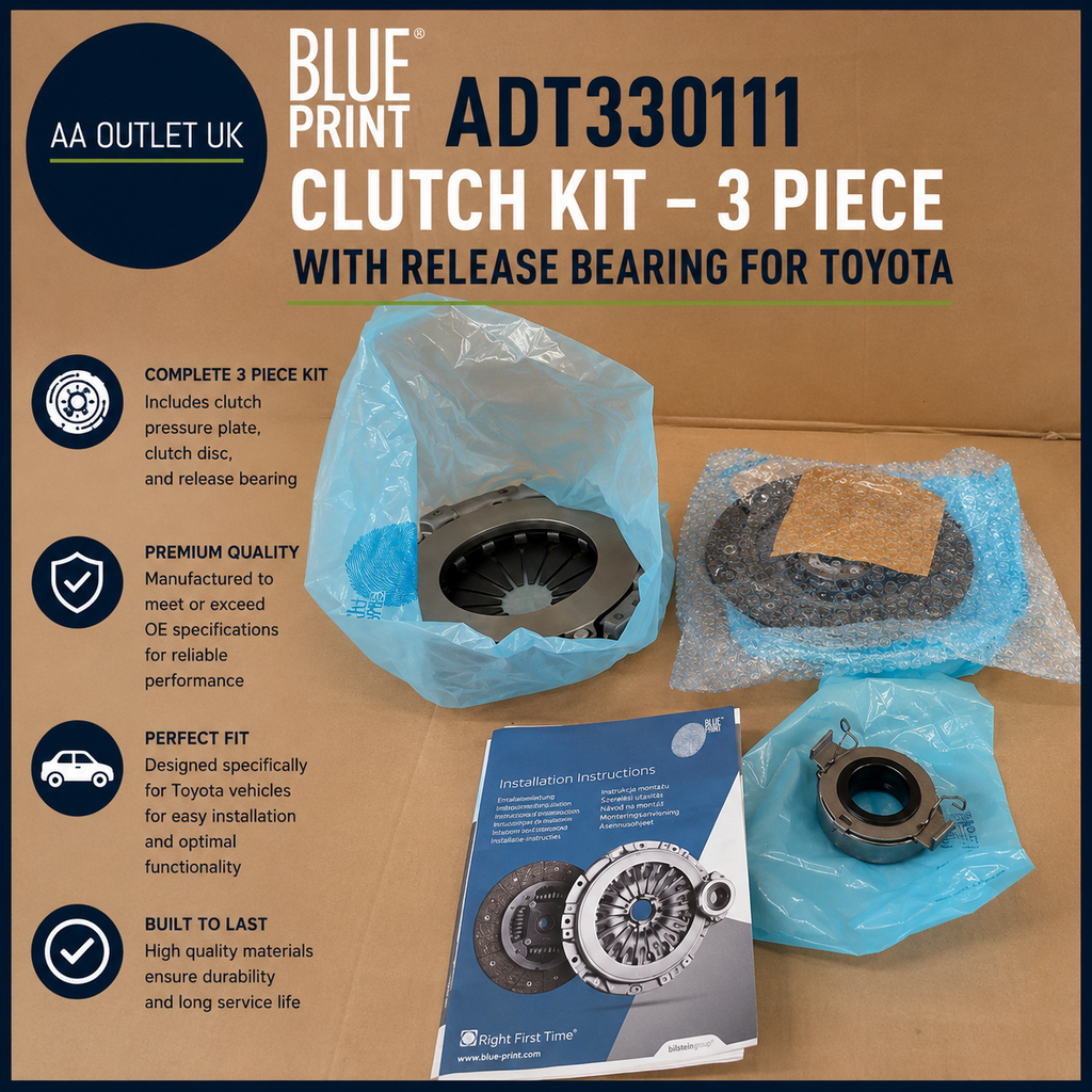 Blue Print ADT330111 Clutch Kit 3 Pieces Release Bearing Toyota Durable Design