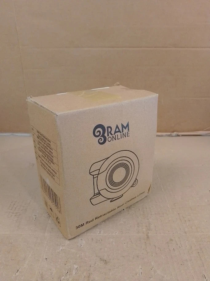 Ram Retractable Clothes Line With Double Cable Heavy Duty Wall Mounted 2x15m