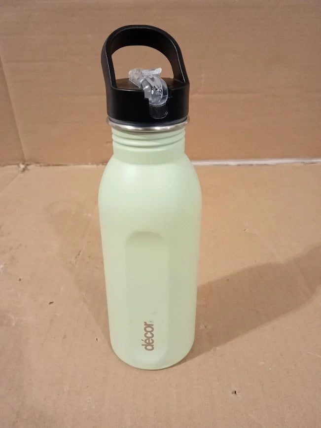 Decor Snap N Seal 500ml Stainless Steel Water Bottle Straw BPA Free Leakproof