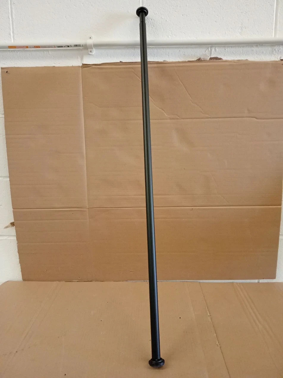 HomeTelescopic Shower Rail Black 1020x41cm Extends 105cm To 194cm