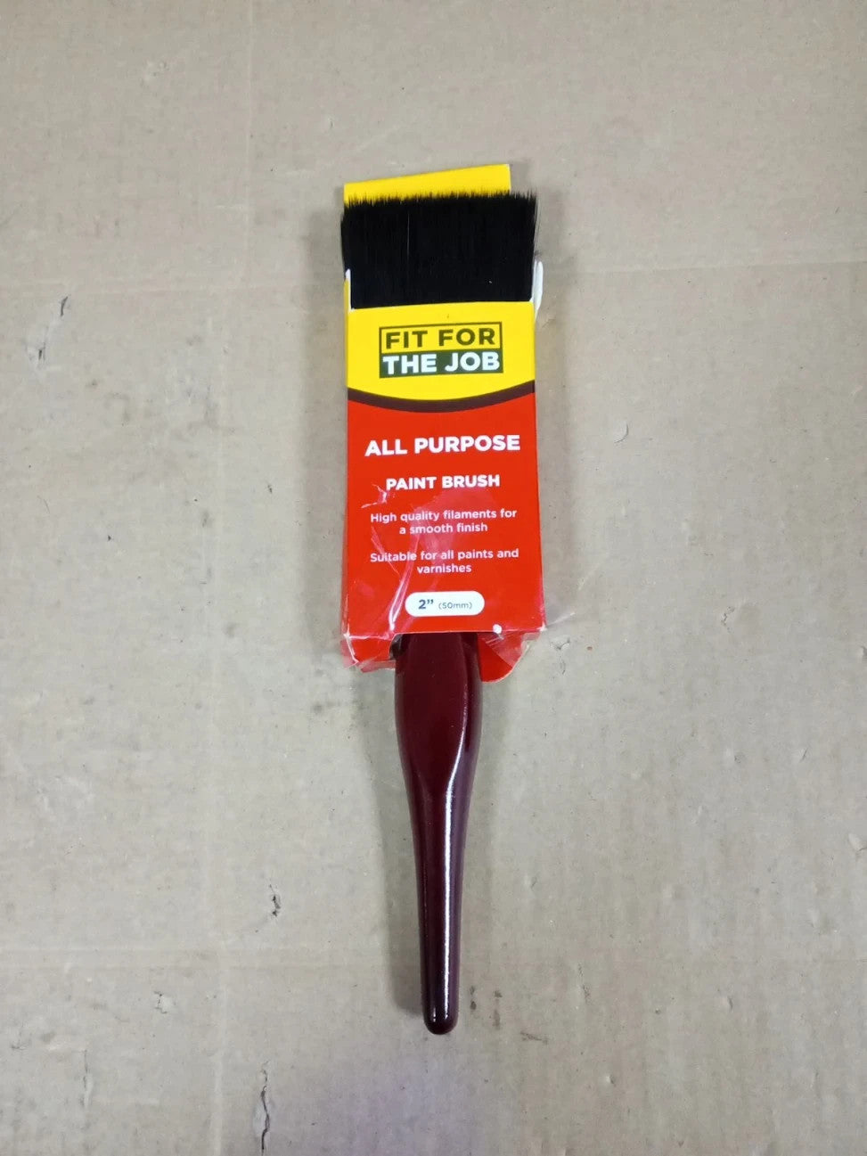 Fit For The Job 2in All Purpose Mixed Bristle Paint Flat Brush 2" 50mm New