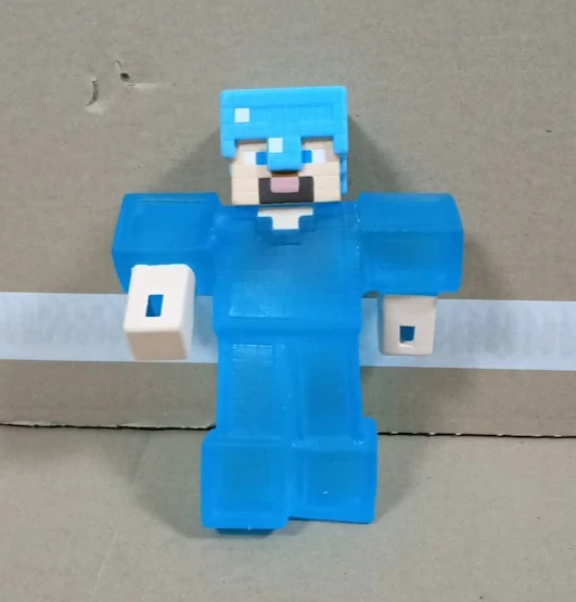 Heroes of Goo Jit Zu Minecraft Steve Stretch Figure Diamond Armour Sword Design