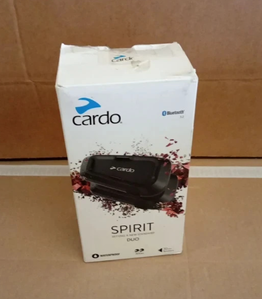 Cardo Spirit Motorcycle Bluetooth Intercom Headset Dual Pack Wireless Black