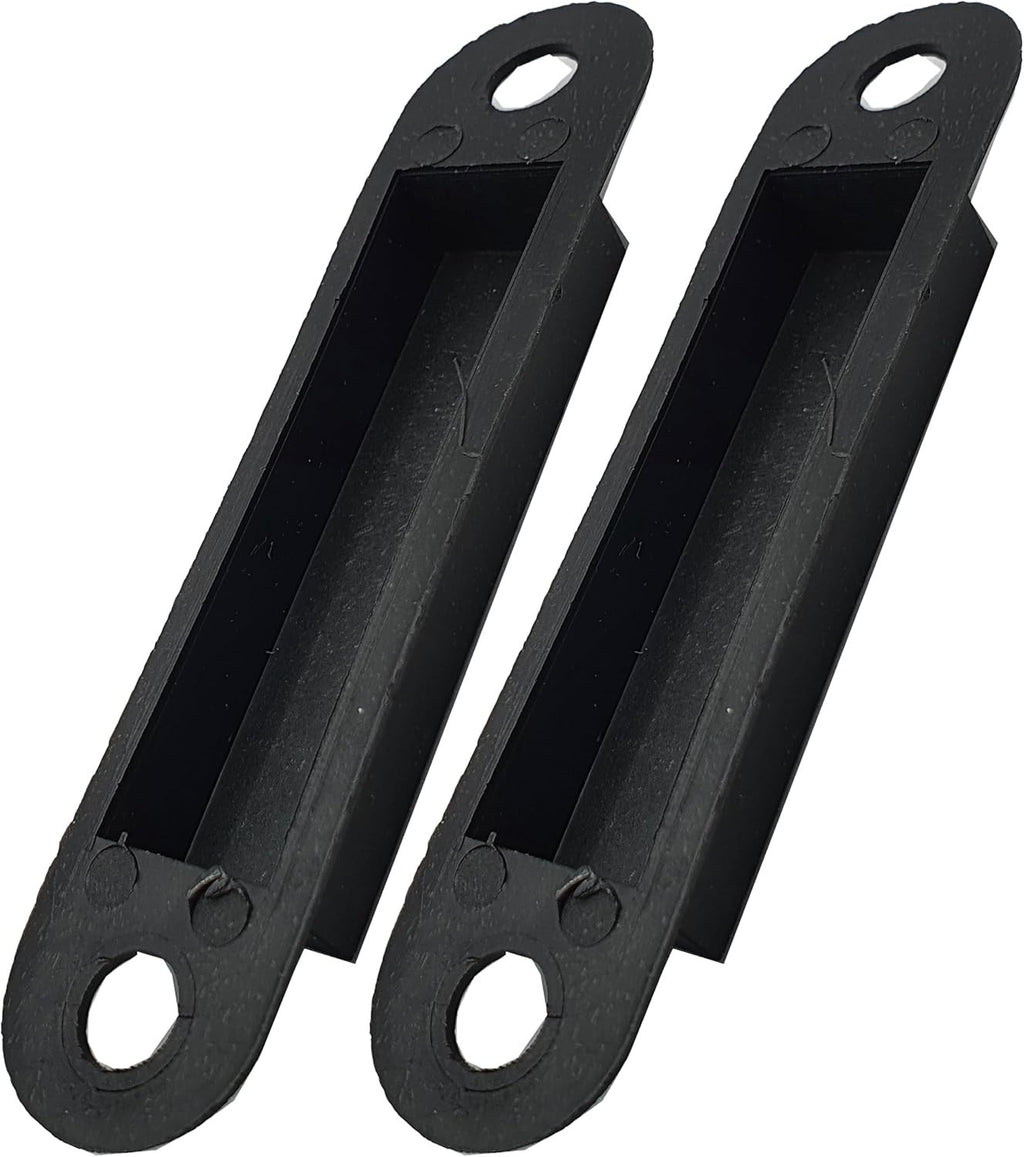 Dust Box Door Latch Strike Black Plastic 114mm Long Pack 2 11.5x2.5x0.3cm New