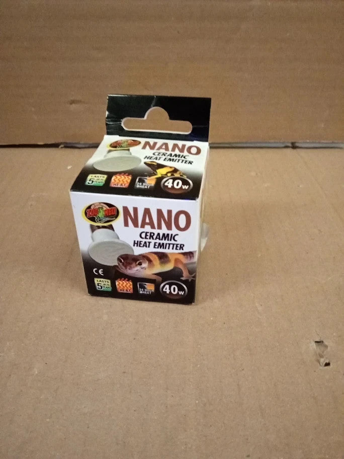 ZooMed Nano Ceramic Lamp Heat Source Emitter 40watts Full Spectrum E27 New