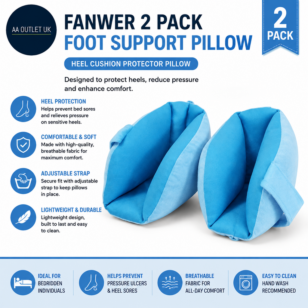 Fanwer 2 Pack Foot Support Pillow Heel Cushion Protector Float Blue