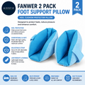 Fanwer 2 Pack Foot Support Pillow Heel Cushion Protector Float Blue