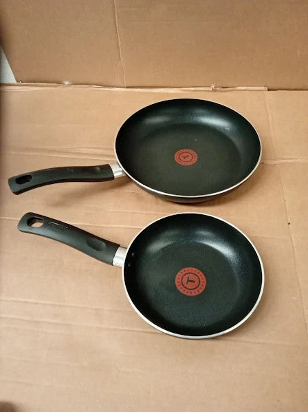 Tefal Taste Twin Frying Pan Set 20cm 28cm Non Stick Aluminium Electric Gas