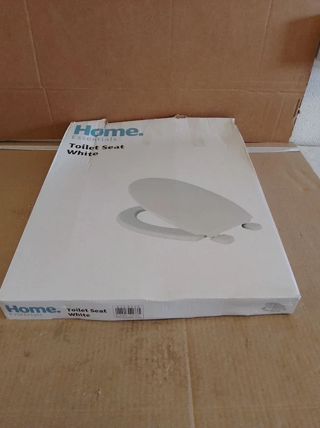 Home Essentials Plastic Toilet Seat White Soft Close Bathroom Replacement New