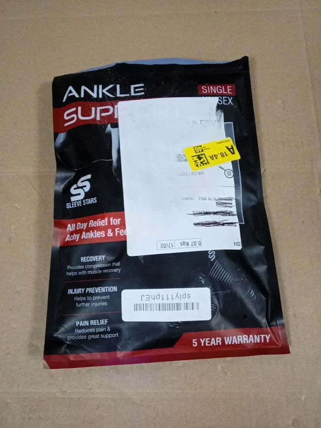 Sleeve Stars Ankle Brace Unisex Wrap Sprained Compression Sleeve Plantar Large