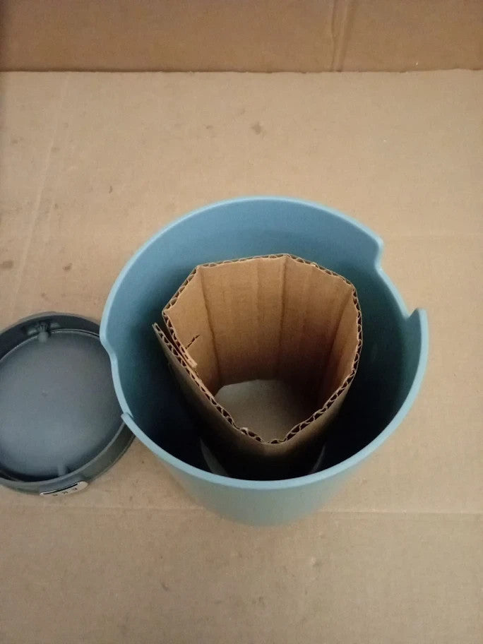 Eko Fandy Table Bin 1.5L Mini Desk Rubbish Bin With Swing Top Lid Blue New