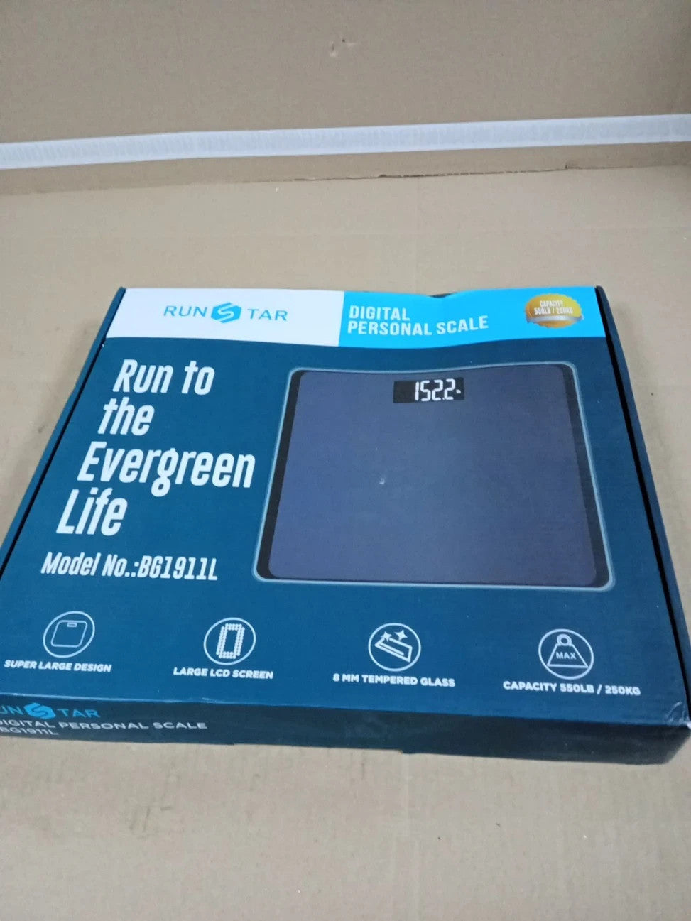 RunSTAR 550lb Bathroom Digital Scale Body Weight Ultra Wide Platform LCD New