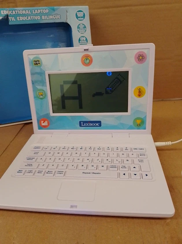 LEXIBOOK Bilingual Educational Laptop Spanish English Toy Children Activity New
