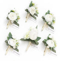 Lings moment Boutonniere Men 6pcs Groom Groomsmen Boutonniere Artificial New
