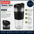 Bodum 11101-01S Travel Mug Insulated Plastic With Flip Lid 0.45Litres