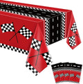 Racing Car Tablecloths Racetrack Covers 4 Pieces Birthday Party Decorations Red
