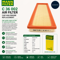 MANN FILTER C 36 002 Air Filter Car Van Engine Replacement Vehicle Part Design