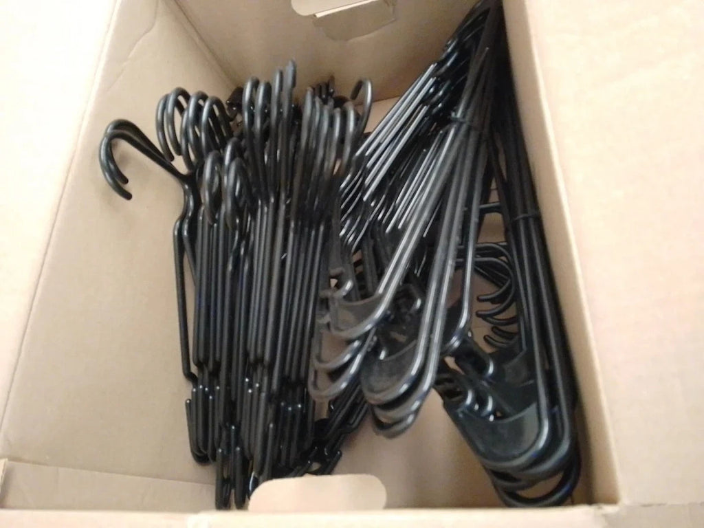 Amazon Basics Plastic Clothes Hangers Adult Size Black New