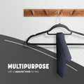 KEPLIN Velvet Hangers 20 Pack Non Slip Clothes 360° Hook Durable & Sturdy Black