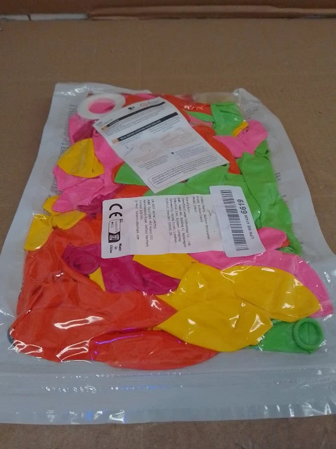 Tropical Fruit Balloon Arch Kit Hot Pink Orange Yellow Green Garland Foil New