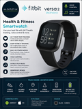 Fitbit Versa 2 Health Fitness Smartwatch Voice Control Sleep Score Music Black