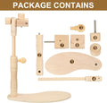 Patikil Adjustable Embroidery Hoop Stand Beech Wood Cross Stitch Holder New