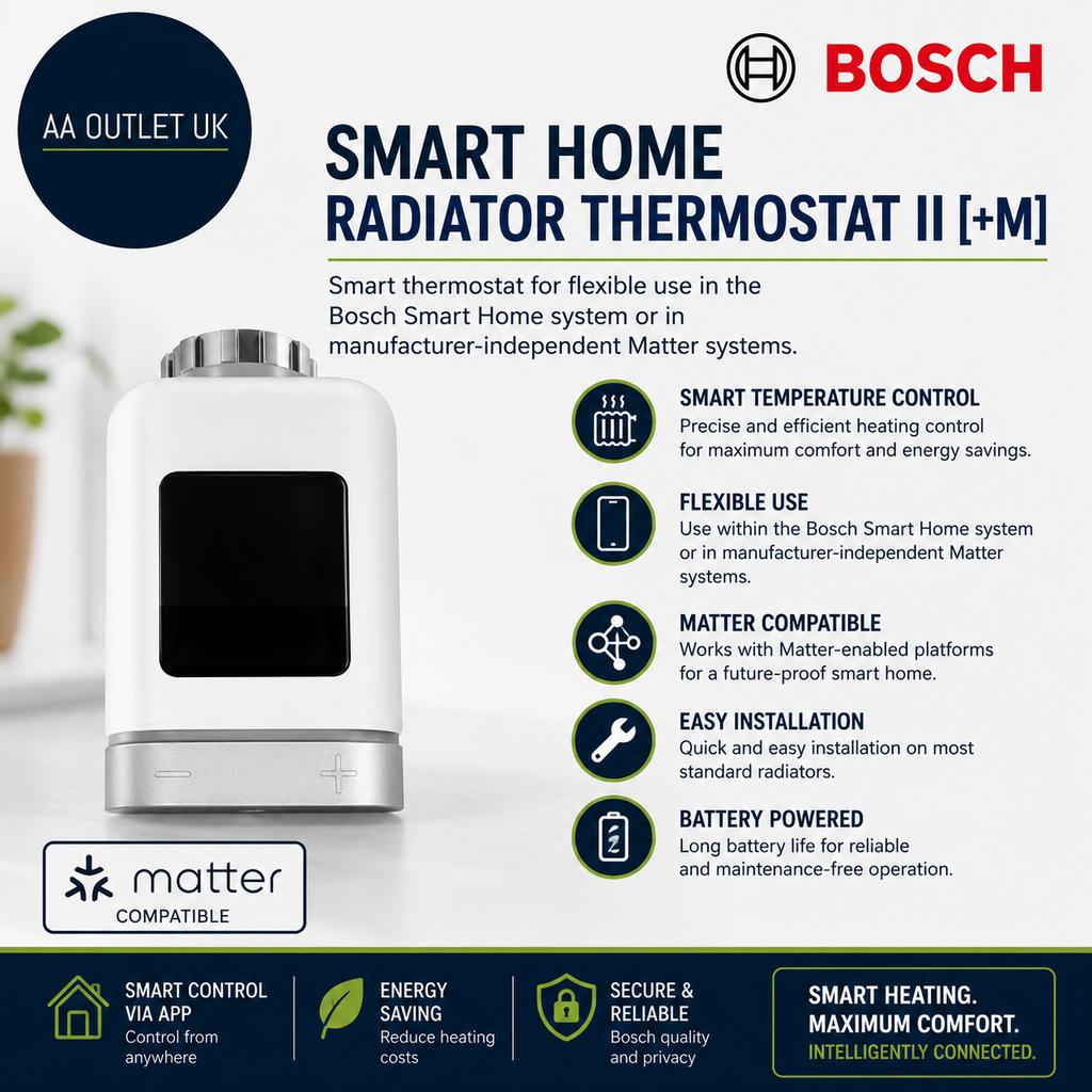 Bosch Smart Home Radiator Thermostat II +M Smart Thermostat Flexible Systems