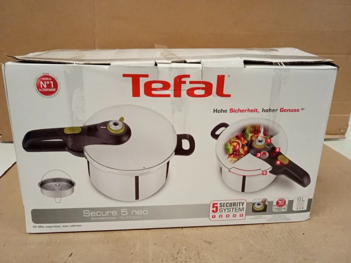 Tefal Secure 5 Neo Stainless Steel Pressure Cooker 6L Induction P2530738