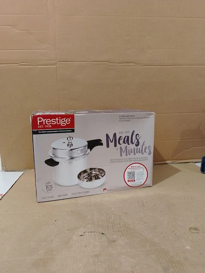 Prestige Pressure Cooker Aluminium High Dome 6L Grey 28.6x41.4x25.2cm