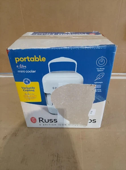 Russell Hobbs RH4CLR1001 4L 6 Can Portable Mini Cooler Drinks 24x18x25cm New