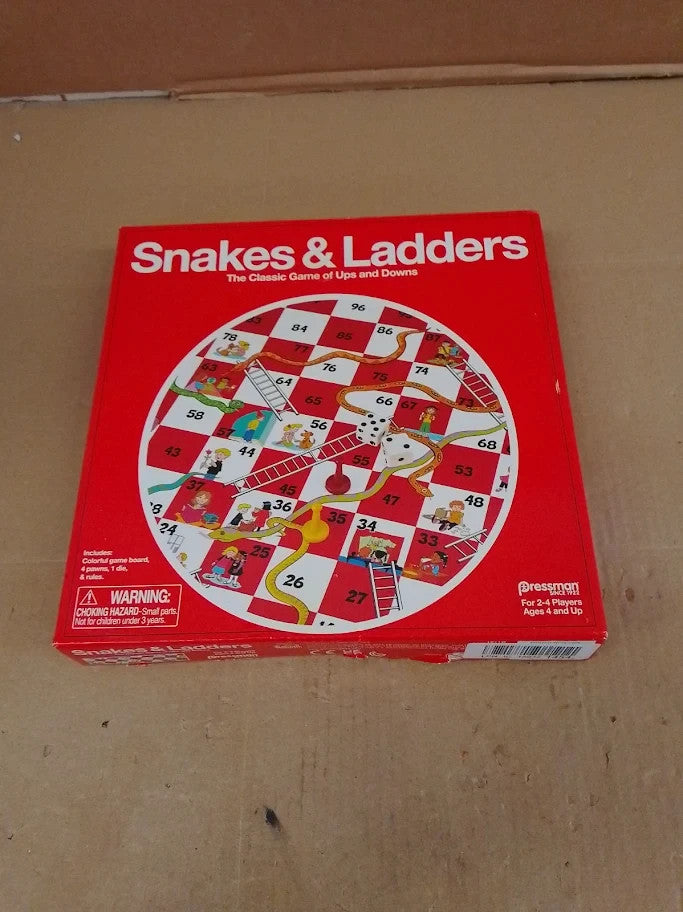 Pressman Snakes Ladders Traditional Children Games 2-4Players 4+ New