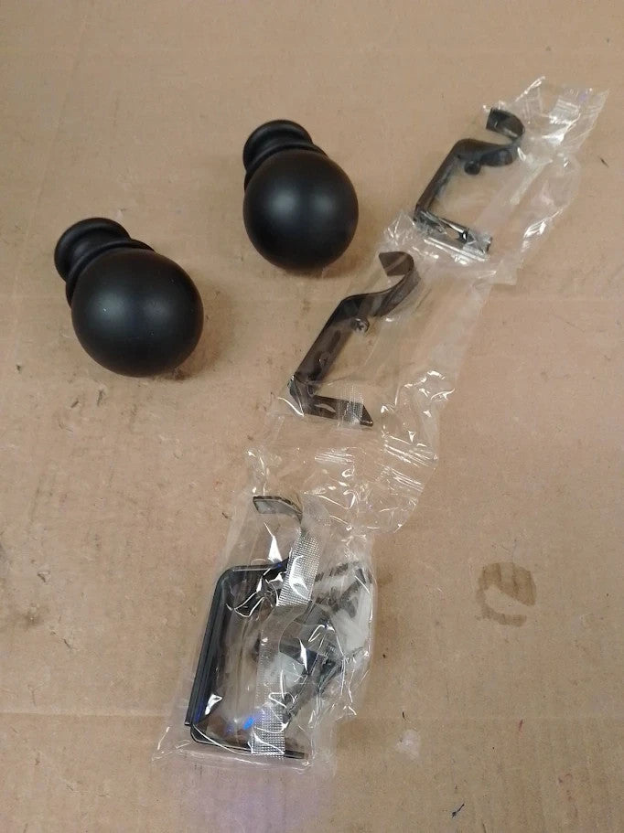 DEFYNEE Curtain Poles Matt Black Curtain Pole Eyelet Without Rod New