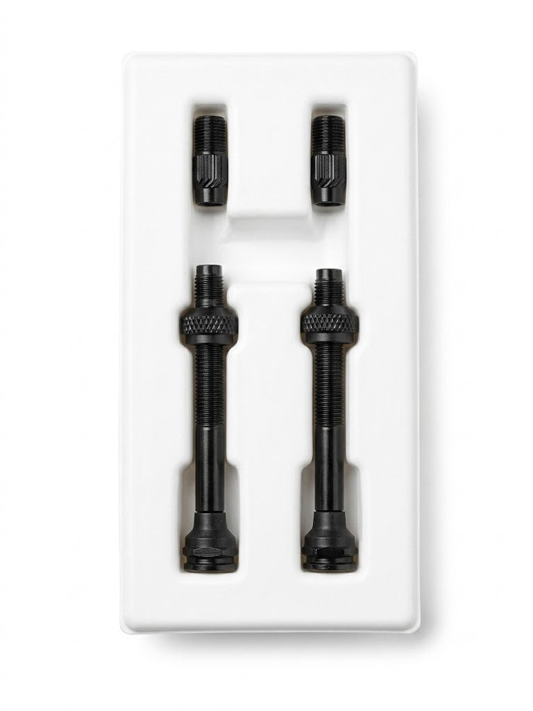 BBB Cycling CoreCap AL Tubeless Valve Set 60mm Aluminium Black 2 Pieces New