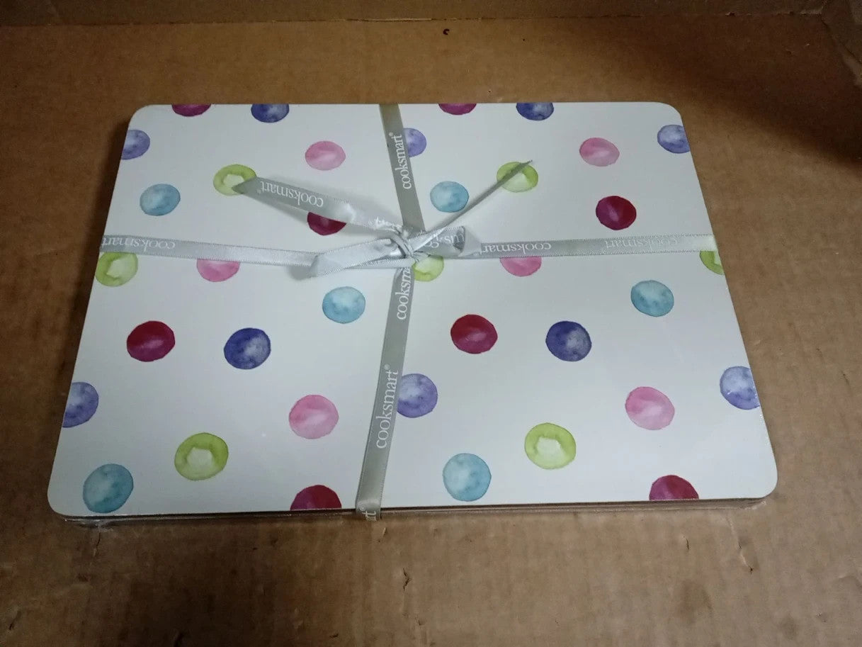 Cooksmart 4 Pieces Table Place Mats British Designs All Types Spotty Dotty