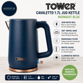 Tower Cavaletto 1.7L Jug Kettle 3KW Rapid Boil 360 Swivel Base Removable Filter