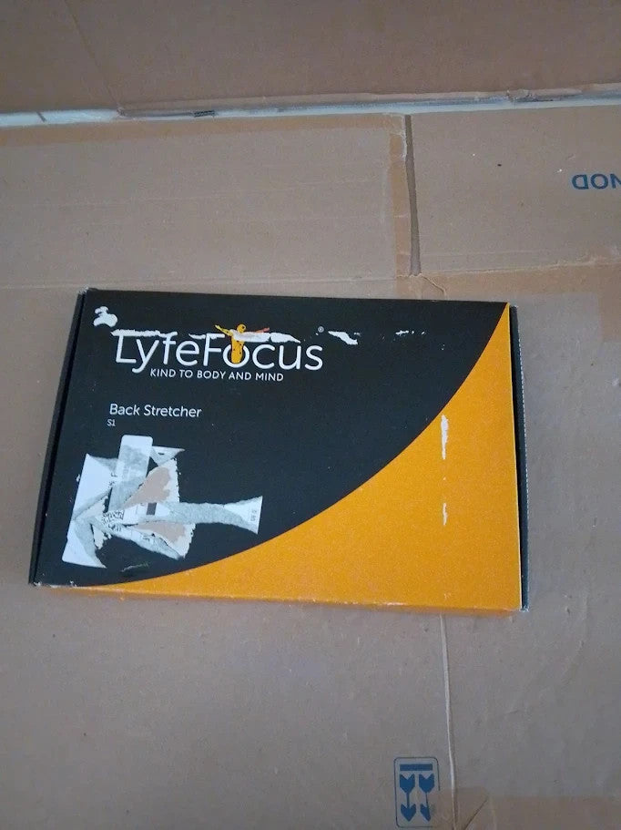LyfeFocus Back Stretcher Heated Memory Foam Cover Pain Muscle Tension New