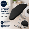 Savuk Ironing Board Cover Pad With Standard Size 15x54 Adjustable Elastic