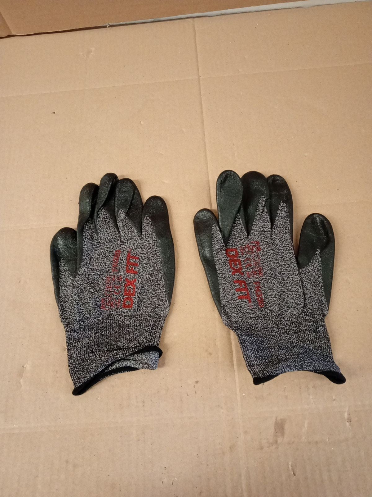 DEX FIT Nitrile Work Gloves FN330 3D Comfort Stretchy Fit Firm Grip Thin XL Grey