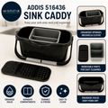ADDIS 516436 Sink Caddy Black Grey Plastic Unfinished Organize Utensils