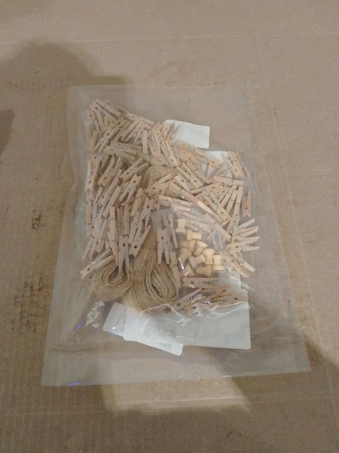 Gzcxq Photo Clips Pegs Wooden With Stainless Steel Springs Natural New