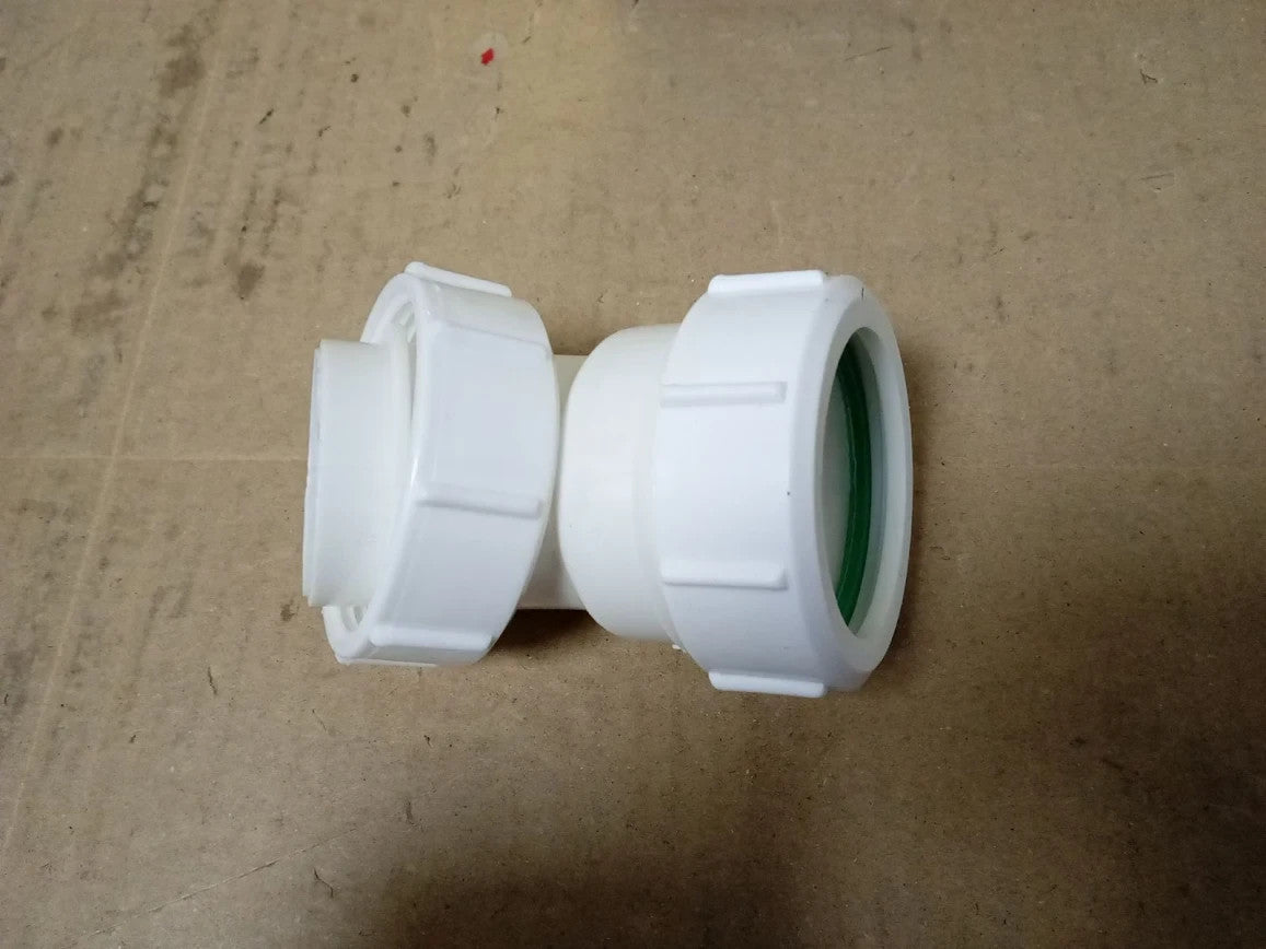 Fluidmaster 90mm Hi Flow Shower Trap Drain Brushed Brass White Fast Drainage