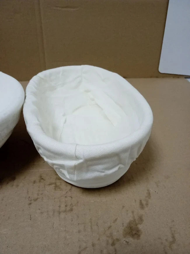 Bread Proofing Basket 2pc Banneton Basket Sourdough Bowls Liners White New