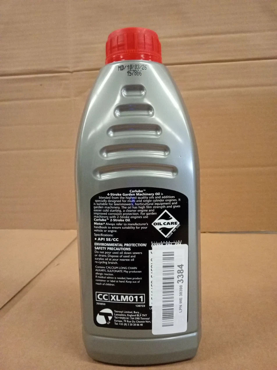 Carlube 4 Stroke Garden Machinery Oil 1 Liter Lawn Mower 1 Pack New
